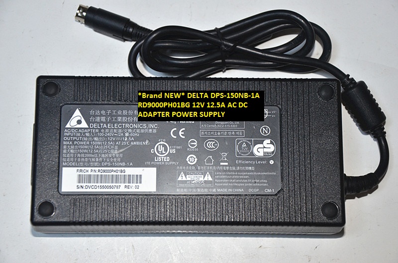 *Brand NEW* 12V 12.5A AC DC ADAPTER DELTA RD9000PH01BG DPS-150NB-1A POWER SUPPLY